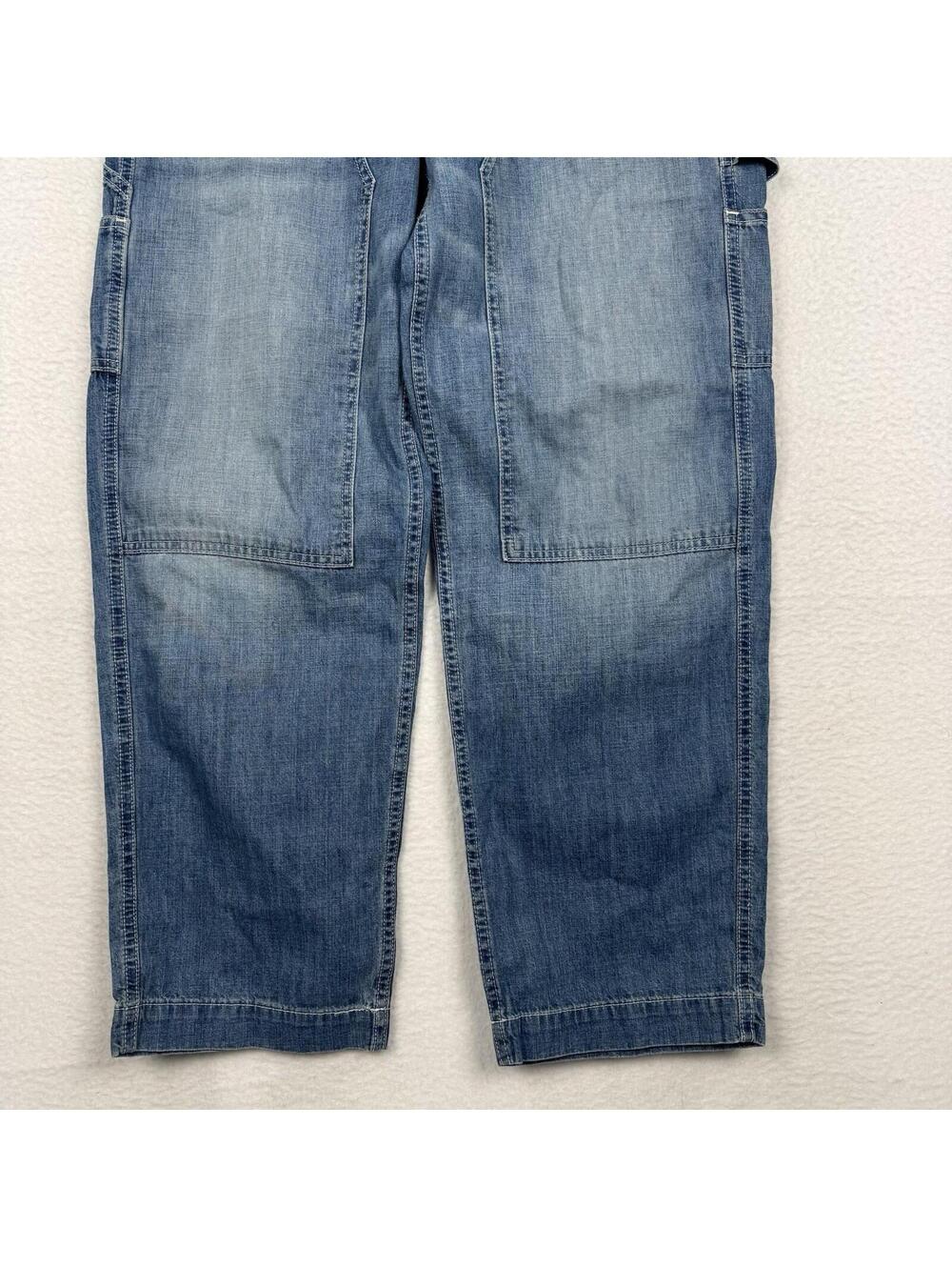 NEW Edwin Bailee Utility Pants Womens 31 Work Carpenter Denim Jeans Double Knee - Picture 3 of 11